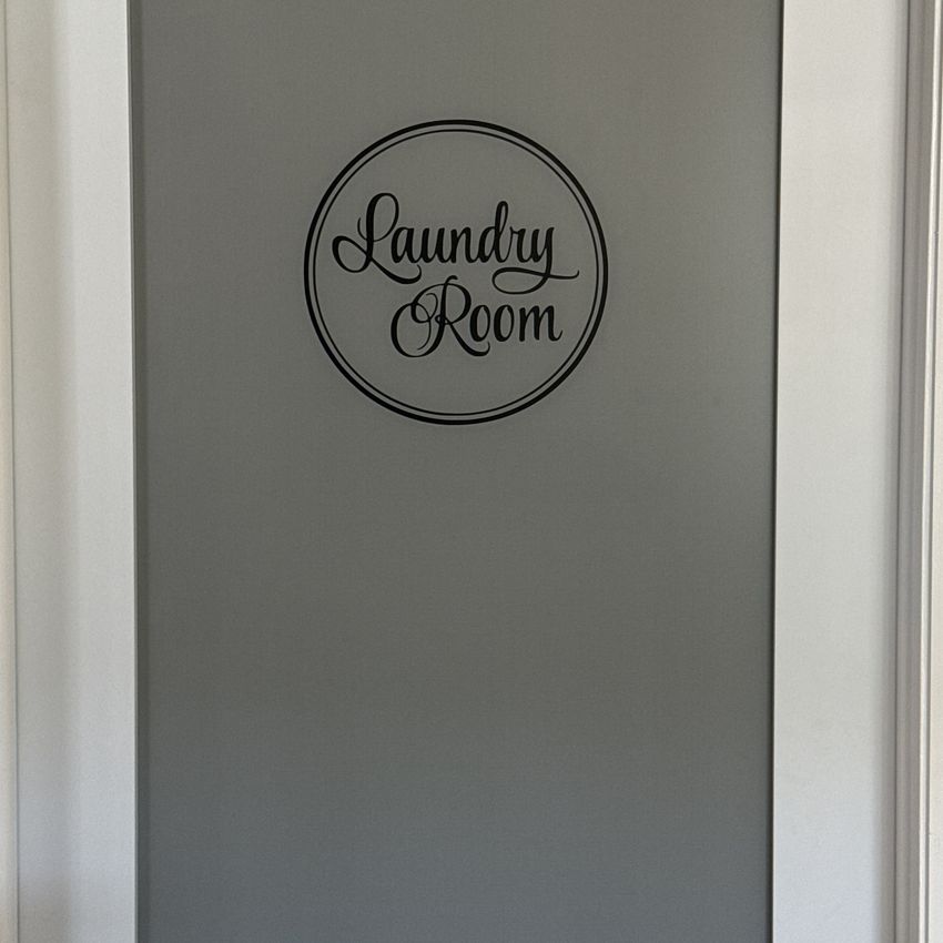 Custom Laundry Room vinyl decal cut on the Silhouette Cameo